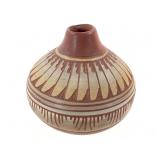Signed Navajo Hand Etched Pottery Seed Pot