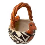 Small Early Acoma Pueblo Bird Pottery Ash Tray