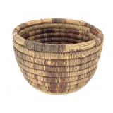 Coiled Polychrome Grass Basket Bowl