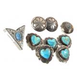 Buttons & Button Covers Turquoise Sterling