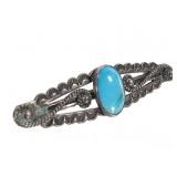 Unmarked Turquoise Pin Brooch 9.6g TW