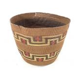 Finely Twined Geometric Polychrome Basket