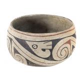 Pueblo Spiral Polychrome Pottery Bowl