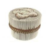 Birchbark & Quillwork Lidded Box w/ Floral Motif