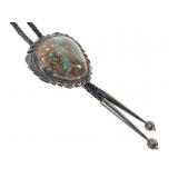 Sterling Green Royston Turquoise Bolo 48g TW