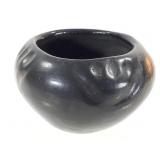Southwest Burnished Blackware Pottery Bowl