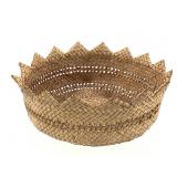 Plaited Crown Rim Woven Basket