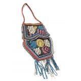 Intricate Hand Beaded Bag w/ Floral Motif