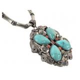 Unmarked Turquoise Coral Necklace 77.5g TW