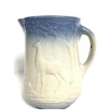 Brush McCoy Stoneware Pitcher w/ Deer Landscape