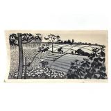"Cotton Fields" Print Signed Gihachiro Okuyama