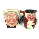 Lancaster & Staffordshire Toby Style Pitchers
