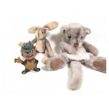 Steiff Lions Cub Hand Puppet & Rabbit Stuffed Anim