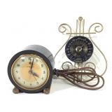 Art Deco GE Alarm Clock & Thermometer