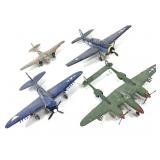 WWII Aircraft Models P-38, Helldiver, Avenger +