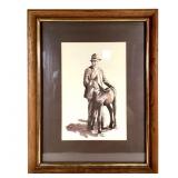 Original Drawing W Watercolor Signed Kelly Shick