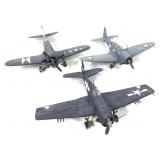 WWII USN Aircraft Models F6F Hellcat, Dauntless +