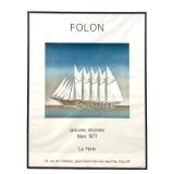 1977 Folon Exhibition Paris Poster Framed