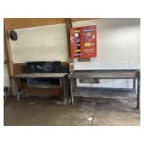 Two Large Steel Work Benches Used