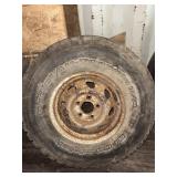 Rough 5 Lug Steel Rim & Tire