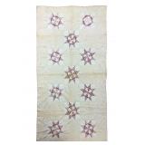Early Long Slim Star Quilt - 96" x 55"