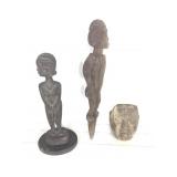 Stone Face Fragment 2 African Carved Wood Figures