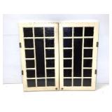 2 Staned Glass 15 Lite Windows 19.5" x 36"