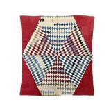 Early Handmade Diamond Quilt 73" x 76"