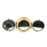 Lg Vtg 3 Fold Vanity Wall Mirror w Beveled Glass