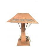 Arts & Crafts Hammered Copper Lamp 17 1/4"H