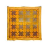1874 Bear Claw Quilt Signed & Dated 84" x 81"