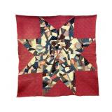 Antique 1880s Crazy / Star Quilt 73" x 74"