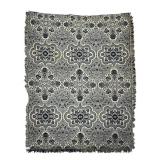Blue White Jacquard 78" x 82"