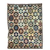 Antique Silk Flower Garden Quilt 80" x 89"
