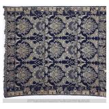 Early Jacquard Boston Town Coverlet 90" x 77"