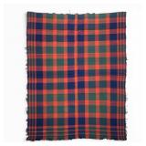 Early Wool Twill Blanket Red Green Blue 66" x 77"