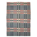 Early Madder & Indigo Overshot Coverlet 69" x 93"