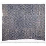 Early Triple Panel Overshot Coverlet 90" x 74"