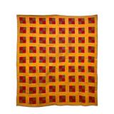 Early Handmade Quilt in Autumn Colors 82" x 73"