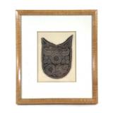 Antique Beaded Purse Panel Framed