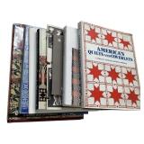 8 Books on Quilts Weaving & Coverlets