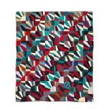 Antique Crazy Quilt w Wavy Silks 67" x 73"