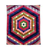 Early Hexagon Quilt 78" x 86"
