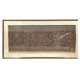 Framed Iban Dayak Warp-Ikat Kain Kebat Skirt