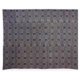 Early Triple Panel Overshot Coverlet 90" x 74"