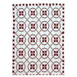 Early Machine-Pieced Irish Chain Quilt 65" x 81"