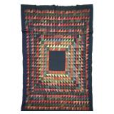 Early Thousand Pyramid Medallion Quilt 66" x 83"