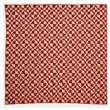 Early Red/White Peter Paul Quilt 76" x 72"