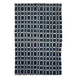 Blue White Double Panel Overshot Coverlet 62" x 86