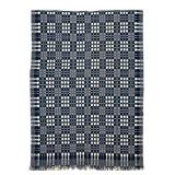 Blue White Snowball Coverlet 72" x 85"